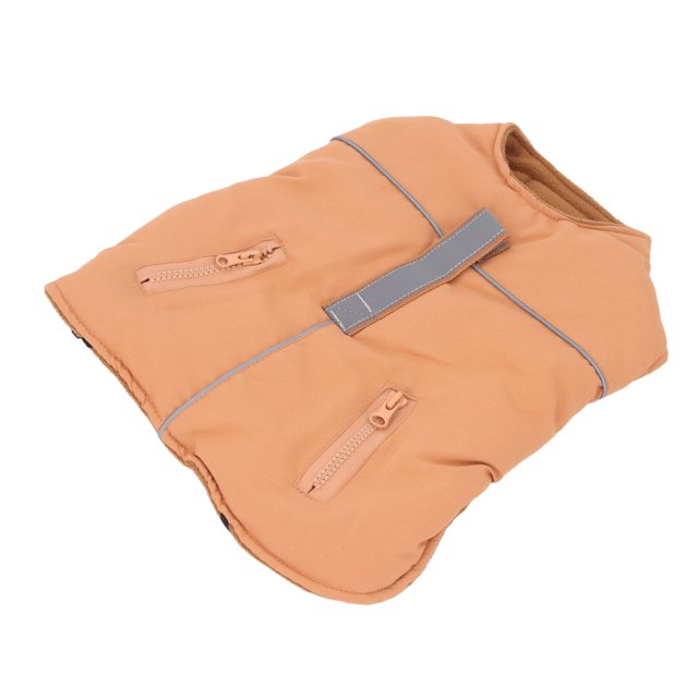 Veste d'Hiver pour Chien, Veste Résistante à l'Eau, Manteau d'Hiver Réfléchissant avec Sangles Réglables, Doublure en Polaire Épaisse, Fermeture Éclair Arrière et Bandes Réfléchissantes, pour Grandes Races