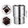 thumbnail image 3 of Unique Bargains 2Pcs 1/2-inch Drive 19mm Cr-V 6-Point Shallow Socket, 3 of 5