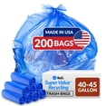thumbnail image 1 of Reli. Supervalue 40-45 Gallon Recycling Bags | 200 Count | Blue Trash Bags | Made In The Usa, 1 of 5