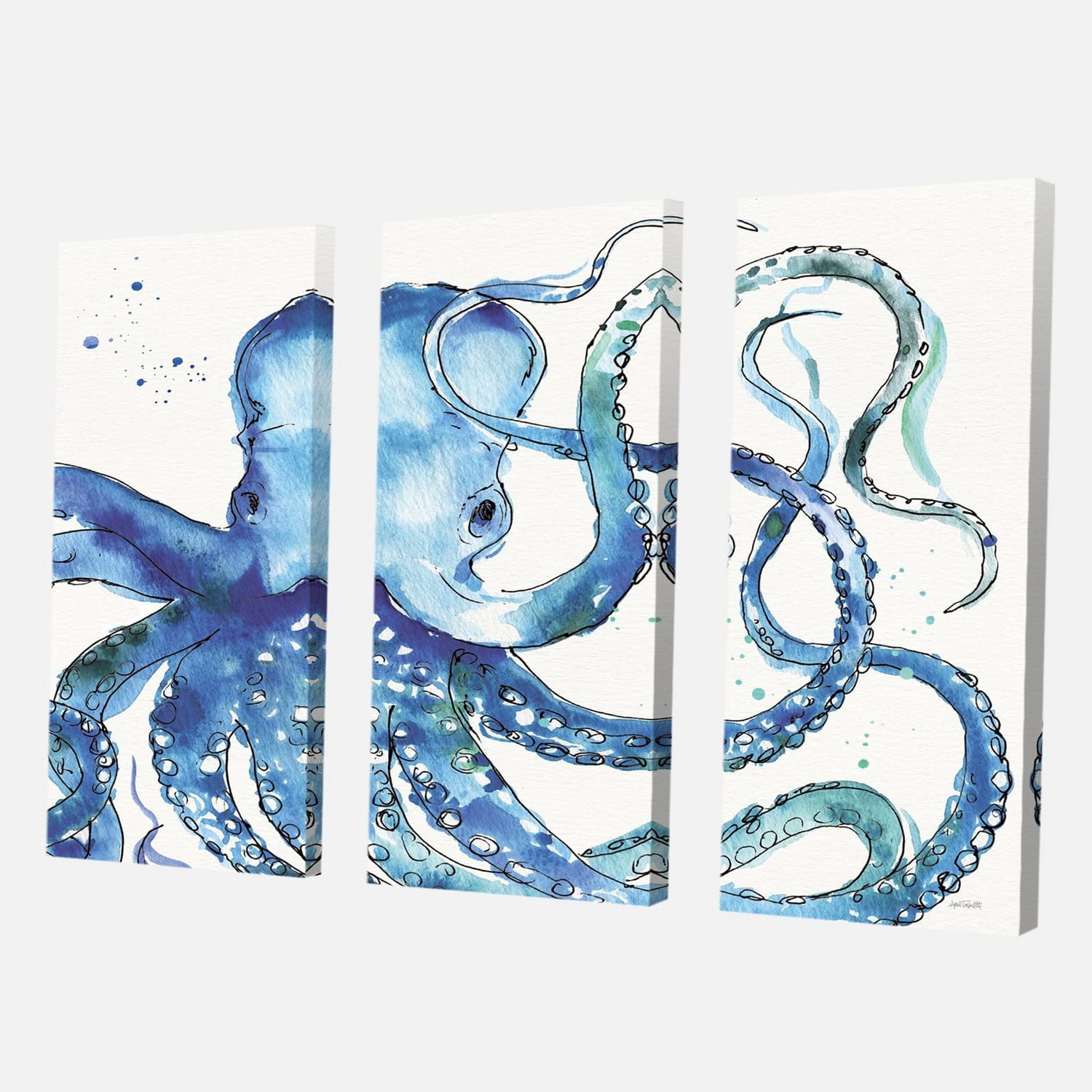 Designart Blue Deep Sea VIII Art mural sur toile