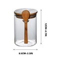 thumbnail image 3 of Dvkptbk Pot d'Assaisonnement Pot d'Assaisonnement en Verre Pot de Rangement Circulaire de Cuisine Pot à Sucre Pot d'Assaisonnement Alimentaire Pot de Rangement Pot à Thé avec Cuillère Pot Scellé Kitchen Essentials, 3 of 9