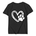 thumbnail image 5 of Pisexur T-shirt de la Saint-Valentin Haut Mode Femme Décontracté Col Rond Blouse Imprimée T-shirt à Manches Courtes Hauts d'Été, 5 of 5