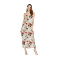 thumbnail image 1 of Robe Maxi à Imprimé Floral Hawaïen Luau pour Femme, Encolure Cœur, m Pastel Coucher de Soleil Néon, 1 of 5