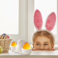 thumbnail image 2 of BINGLI Easter Rabbit Egg Cup Holder, Ceramic Bunny Egg Cups for Poached or Soft Boiled Eggs, Deviled Eggs Platter, Easter Decorations, Dishwasher Safe, 2 of 6