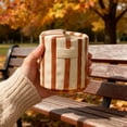 thumbnail image 1 of Hand Painted Striped Ceramic Coffee Mug 10oz Retro Art Porcelain Cup For Coffee Tea Heat Non Mug For Home Kitchen Dining Valentine’s Day & Holidays, 1 of 3