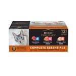 Purina Pro Plan Complete Essentials Favourites Variety Pack, Wet Cat Food, 85 g x 12
