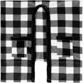 thumbnail image 2 of Safdie & Co. Throw Knit Tranquility White Black Plaid, 2 of 2