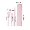 thumbnail image 3 of Reusable Utensil Set, Wheat Straw Cutlery, Portable Travel Case, Outdoor Dining Essentials, Camping Picnic Gear, Eco-Friendly Kitchenware, 3 of 6