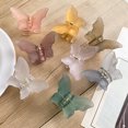 thumbnail image 3 of Butterfly Hair Claw Realistic Strong Hold Hair Grip Claw Solid Color Hair Claw, 3 of 10