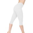 thumbnail image 2 of Innerwin Bottoms Solid Color Ladies Loungewear Summer Skinny Lounge Pants White 3XL, 2 of 3