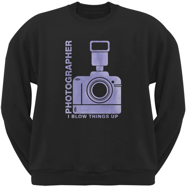 Photographe Glow Things Up Chandail en Molleton Drôle Noir Adulte