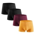 thumbnail image 1 of Plebaso Mens 4 Pack Boxer Briefs Breathable Stretch Underwear Soft Boxers for Men Short Leg Underpants, 1 of 2