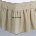 thumbnail image 4 of PiccoCasa Polyester Brushed Bed Skirt with Elastic Dust Ruffles 16" Drop, Full Khaki, 4 of 8