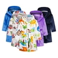 thumbnail image 1 of Esaierr Kids Girls Robe Bathrobe Solid Color Warm Bathrobe Winter Comfort with Pocket Bathrobe for Toddler 2-13Y, 1 of 9