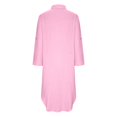 thumbnail image 4 of EGNMCR Robe Chemise pour Femmes en Coton et Lin Décontractée Ample Maxi avec Poche, 4 of 8