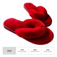 thumbnail image 3 of 1 Pair Women Slippers Thicken Furry Plush Practical Winter Flip Flops for Home, 3 of 8