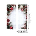 thumbnail image 2 of Hearth & Gear Rideaux Imprimés pour les Fêtes 2 Pcs de Rideaux Plats 2D Imprimés Rouges avec Flocon de Neige et Motifs Adaptés à la Chambre à Coucher Panneaux de Salon Rideau pour Lin Rideaux de Douche pour Salle de Bain, 2 of 6