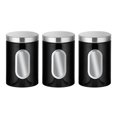 thumbnail image 1 of 3PC Kitchen Canister Set -with Secure Lids&Viewing Window Suitable for Sugar, Tea, Coffee, Etc -Multi Food Storage Jars, 1 of 5