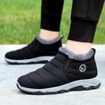 thumbnail image 2 of Kcodviy Winter Men Snow Boots Mens Boots Size 14 Snow Boots Flat Bottom Non Slip Men Snow Boots Zipper Waterproof Solid Color High Top Short Plush Warm Boots for Snow for Men and Comfortable, 2 of 8