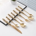 thumbnail image 1 of Birdeem 7Pcs Pearl Flatware Set, Silverware Set- Creative Stainless Steel Flatware Pearl Ceramic Handle Silverware Tableware for Kitchen Hotel Home Steak Knife Dessert Spoon Dishwasher,1 Set, 1 of 6