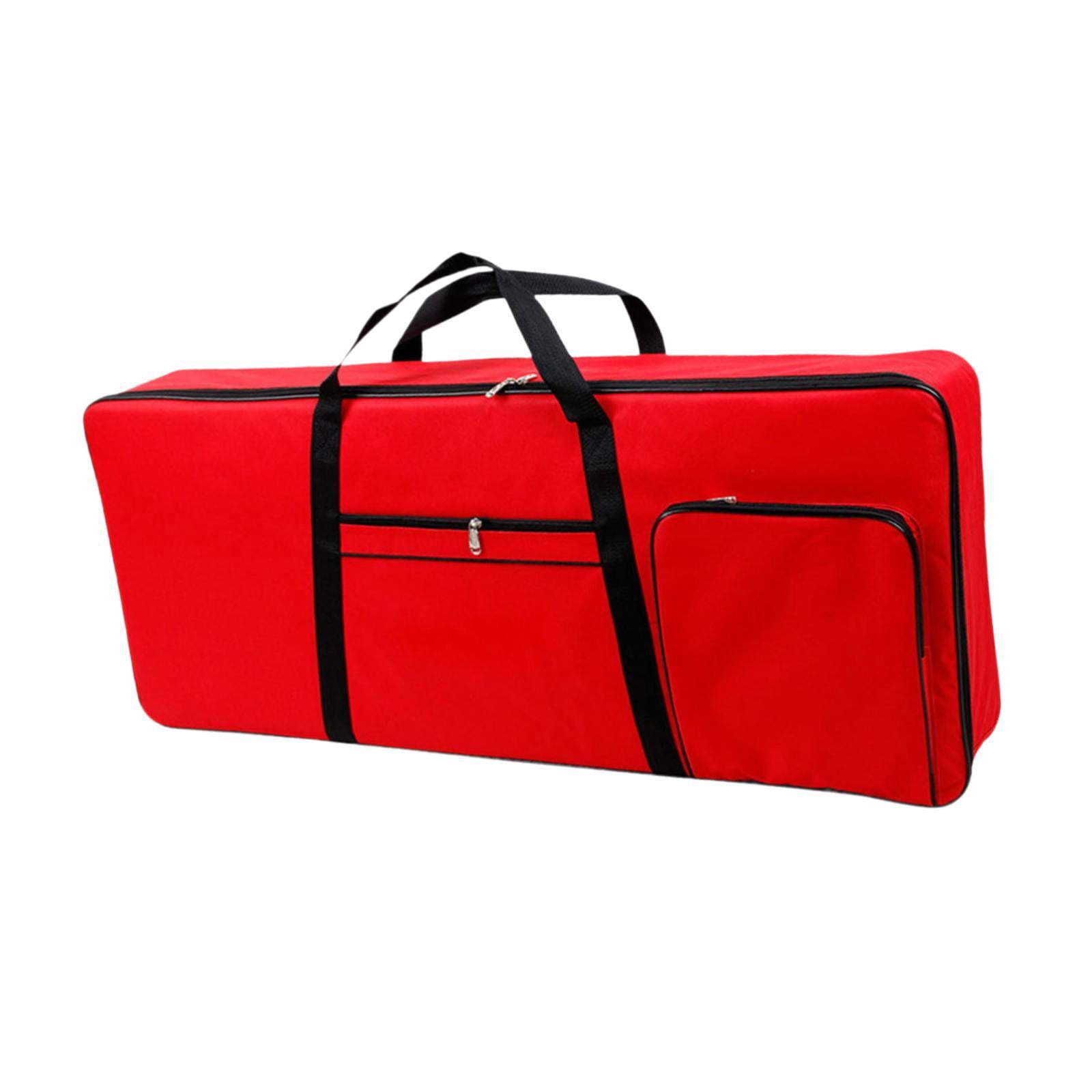 lionlar Étui Clavier 61 Touches Étui de Transport Sac de Piano Imperméable pour Studio de Musique Rouge
