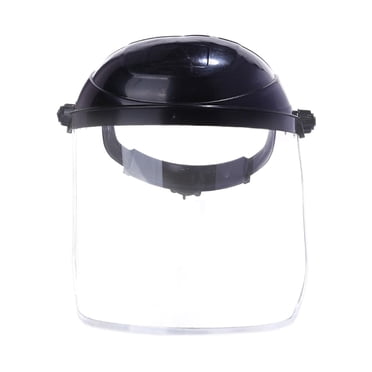 Face Shield Oil Splash Shield Reusable Adjustable Protective Lightweight Dust-Proof Visor Ratchet Headgear Tools for Welding Black
