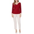 thumbnail image 2 of INSPIRE CHIC Blouse Élégante à Col pour Femme à Manches Longues pour le Travail au Bureau, 2 of 6