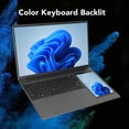 thumbnail image 4 of Double Screen Laptop, 15.6in UHD 16GB  7in Touchscreen Display Laptop, 2.9GHz Quad Core 7000mAh Laptop Computer With Camera For Business, Office 100-240V, 4 of 8