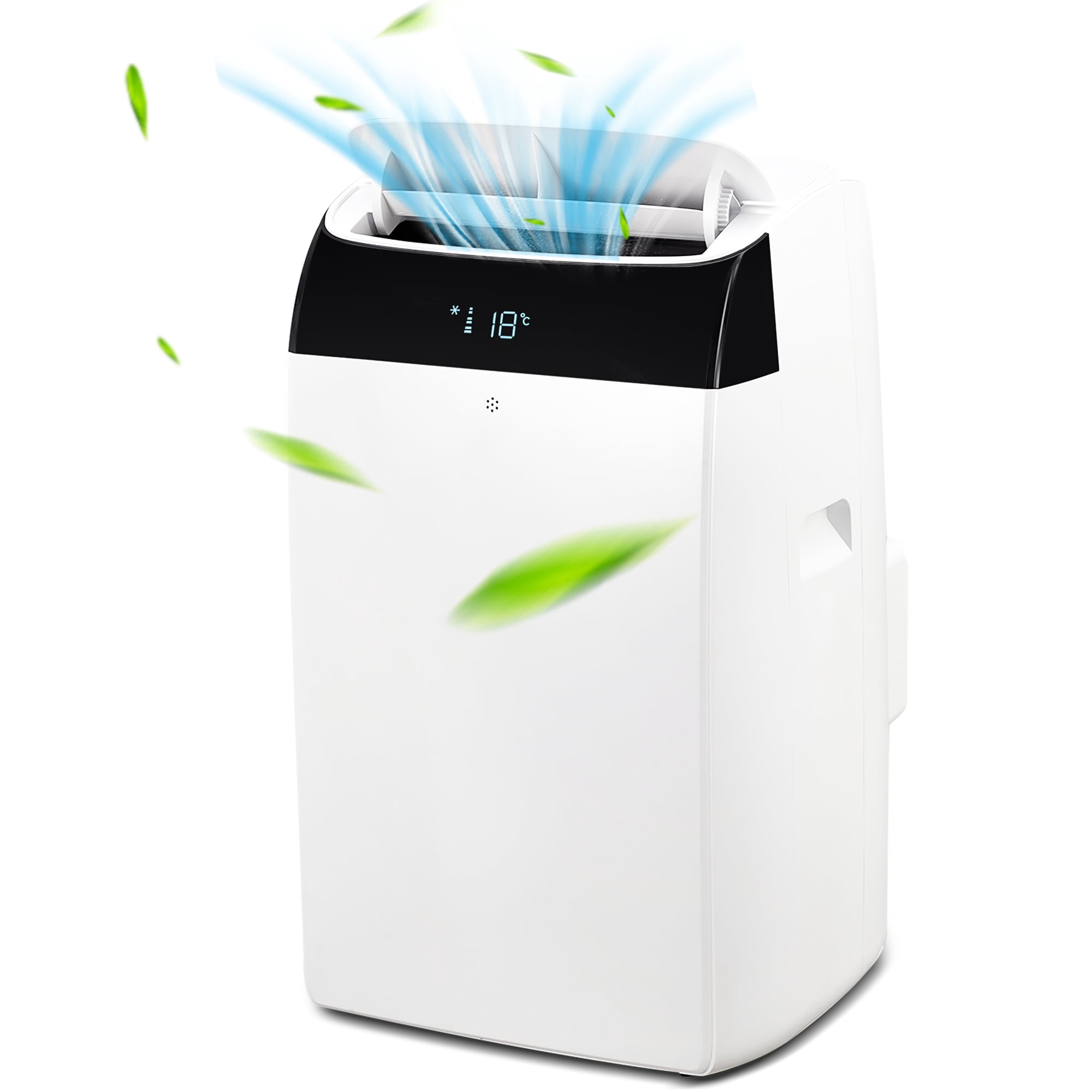 CazToi Portable Air Conditioner 14000 BTU Cools 750 Sq.Ft Dehumidifier Fan Remote Control Window Kit Included