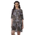 thumbnail image 1 of Moomaya Robes Courtes d'Été pour Femmes Imprimées Coupe Droite en Georgette Mousse Robe Évasée, 1 of 4