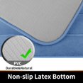 thumbnail image 4 of ORUYROP Memory Foam Bath Mat Rug, 24 x 17 Inches, Comfortable, Soft, Super Water Absorption, Machine Wash, Non-Slip, Thick, Easier to Dry for Bathroom Floor Rugs, Blue, 4 of 7