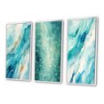 thumbnail image 3 of Designart "Turquoise Impressions Waves of Infinity VII" Abstract Painting Framed Wall Art Set Of 3 - Turquoise Modern Frame Gallery Set For Office Decor, 3 of 6