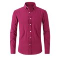 thumbnail image 1 of Birdeem Chemise Blouse Décontractée pour Homme à Boutons, Unie, avec Poche, Col Rabattu, Manches Longues, Respirante, 1 of 1
