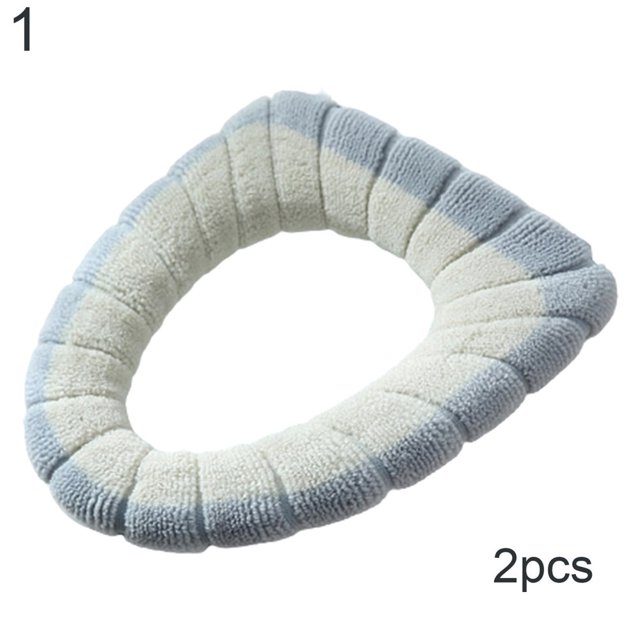 AMERTEER 2Pcs Soft Washable Thick Toilet Seat Cover Home Hotel Closestool Pad