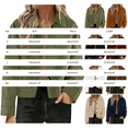 thumbnail image 3 of Plus Size Suede Jackets For Women 2025 Casual Button Down Cropped Jacket Fall Long Sleeve Outerwear Coats Work Clothes, 3 of 8