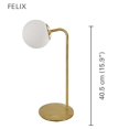 thumbnail image 2 of Xtricity - Lampe de Table, Hauteur de 15,9 Po, de la Collection Felix, Or, 2 of 3