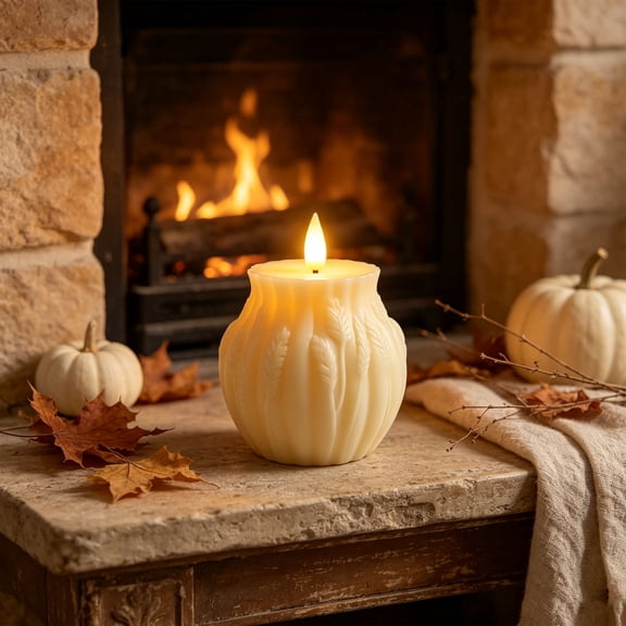 Dvkptbk Halloween Decorations Electronic Pumpkin Candle Lights for Halloween and Thanksgiving
