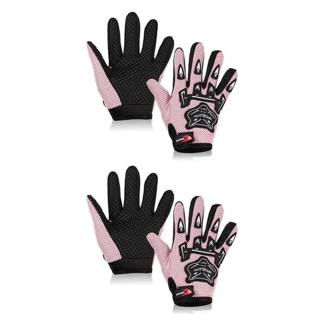 Youkk Polyester Stay Warm And Dry With These Full Finger Motorcycle Gloves For Winter Rides Winter Gloves black 2Set