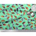 thumbnail image 3 of Soimoi Silk Fabric Floral & Textured Fish Ocean Print Sewing Fabric Yard 42 Inch Wide, 3 of 3