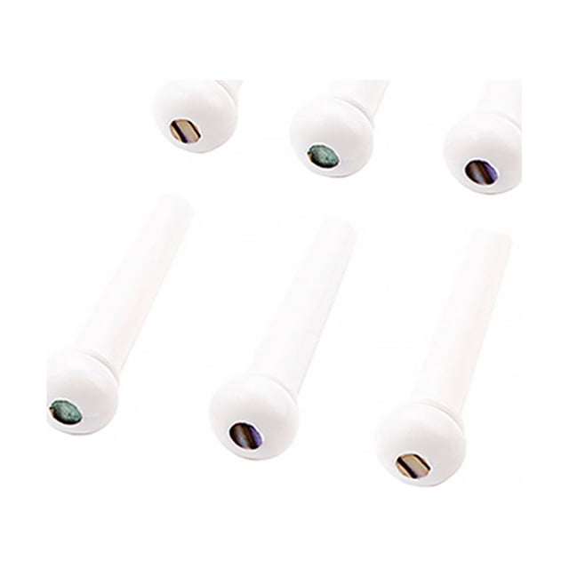 Shisuyan 6pcs Plastic Guitar Bridge String Pegs Practical String Studs Guitar Accessories