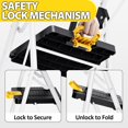 thumbnail image 3 of Step Folding Ladder lbs Capacity Step Stool with Lock NonSkid Wide Pedals and Handrail Lightweight Household Ladder for Home Kitchen Pantry Closets and Office Use, 3 of 9