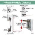 thumbnail image 2 of Front Double Door Traditional Style Keyed Entry Door Handleset with Lever Handle in Matte (Keyed and Dummy Set) MDHSTDBSETBR, 2 of 6
