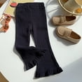 thumbnail image 2 of Timegard Toddler Girls Clothes Ruffle Flare Leggings Solid Color Comfy Trousers Children Cute Stretch Pants, 2 of 3