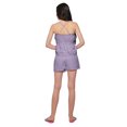 thumbnail image 4 of Moomaya Solid Spaghetti Strap 2 Piece Set Nightdress Drawstring Waist Nightwear, 4 of 6