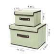 thumbnail image 2 of EGNMCR Foldable Storage Box With Lid 2pcs (large + Small) Fabric Storage Box With Lid, Closet Storage Box, Room Organization, Office Storage, Toy Storage,, 2 of 6