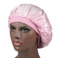 thumbnail image 1 of WIFKLSIIPG Wide Elastic Band Satin Sleep Bonnet Soft Night Sleeping Cap for Women, 1 of 1