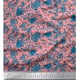 thumbnail image 1 of Soimoi Rayon Crepe Fabric Floral & Leopard Animal Skin Printed Craft Fabric by The Yard 46 Inch Wide, 1 of 3