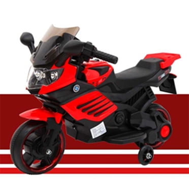 Toytexx Moto Électrique 6 V pour Enfants avec Roues Stabilisatrices de Sécurité - Couleur Rouge
