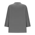 thumbnail image 5 of Swstbby Liquidation d'Économies d'Été! Hauts d'Été pour Femmes, pour Femmes T-Shirt Blouse d'Été Ample à Manches Courtes et Col Rond Décontracté Gris P, 5 of 5