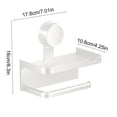 thumbnail image 3 of Chmadoxn Bathroom Storage & Organization, Double Layer Suction Cup Paper Rack Toilet Paper Box Paper Towel Rack Storage Rack Paper Drawer Storage Rack Plastics Suction cup paper holder, 3 of 6